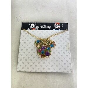 Disney Minnie Mouse Multicolor Bling Pendant Necklace NEW